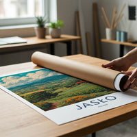 Jaslo Poster - Poland Travel Art - Vibrant Green Landscape Home Decor