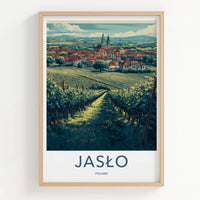 Jaslo Poster - Poland Travel Art - Vineyard Valley Town Home Decor