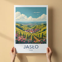 Jaslo Poster - Poland Travel Art - Vineyard Valley Village Home Decor