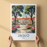 Jaslo Poster - Poland Travel Print - Grand Square Blossom Home Decor
