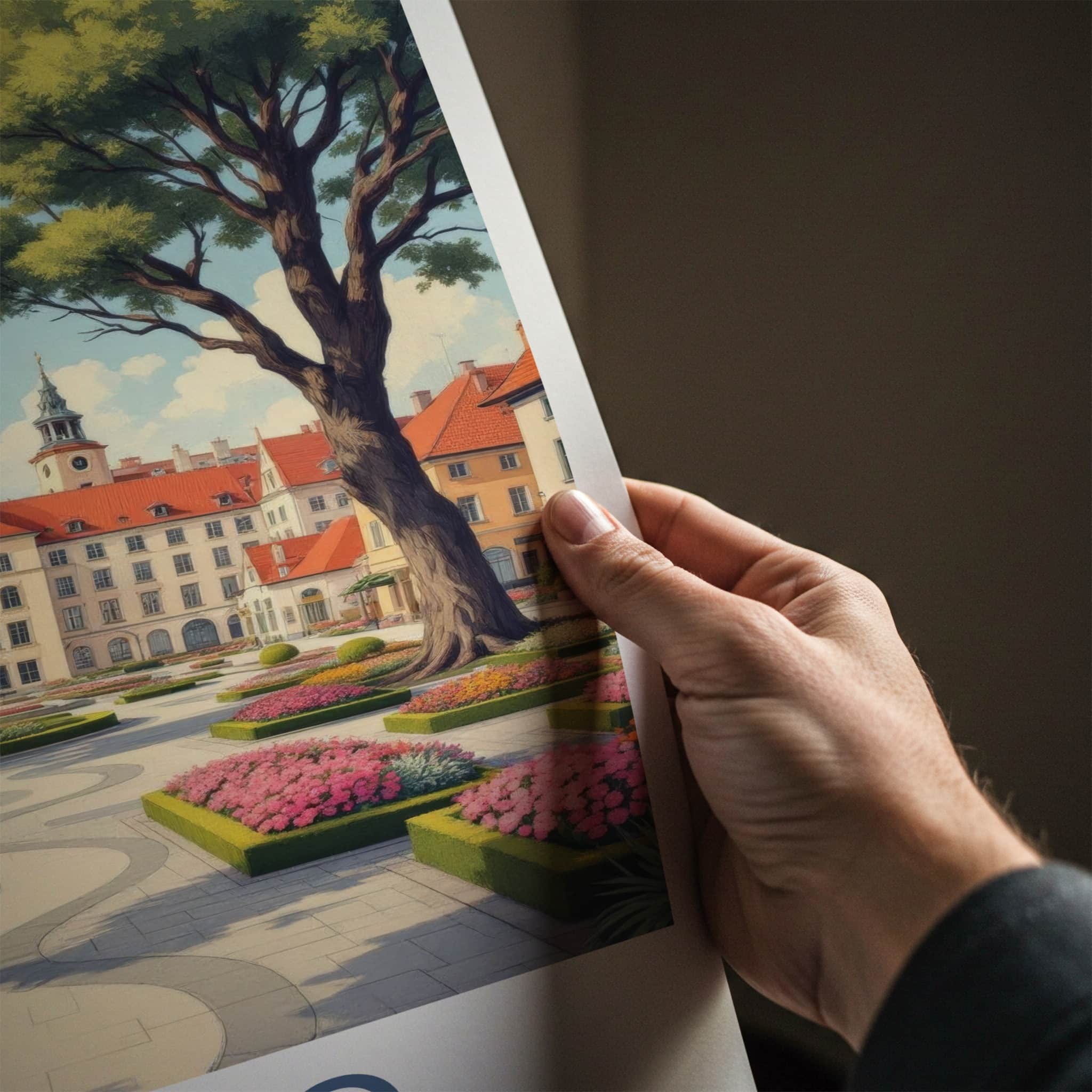 Jaslo Poster - Poland Travel Print - Grand Square Blossom Home Decor