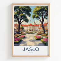 Jaslo Poster - Poland Travel Print - Grand Square Blossom Home Decor