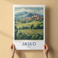 Jaslo Poster - Poland Wall Art - Scenic Village Vineyards Home Decor