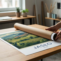 Jaslo Poster - Poland Wall Art - Scenic Village Vineyards Home Decor