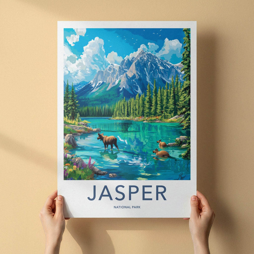 Jasper National Park Poster - Canadian Rockies Art