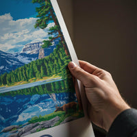 Jasper National Park Poster - Scenic Mountain Landscape Print