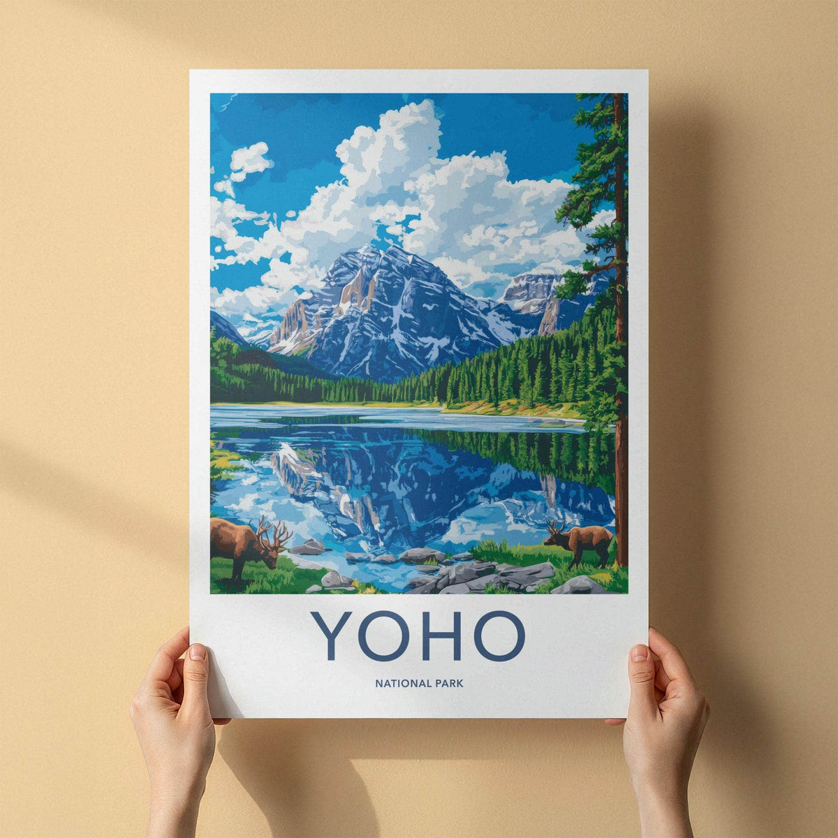 Jasper National Park Poster - Scenic Mountain Landscape Print