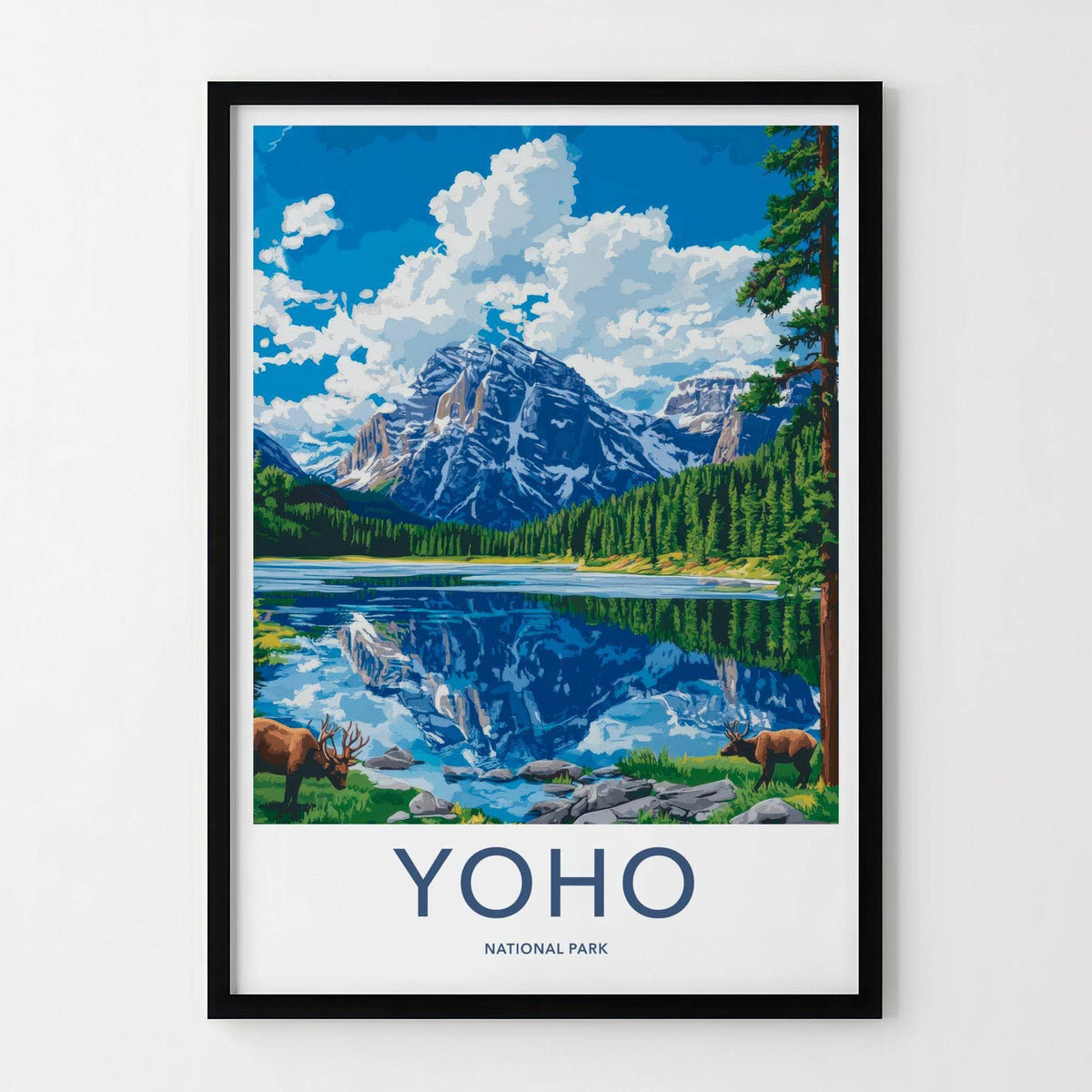 Jasper National Park Poster - Scenic Mountain Landscape Print
