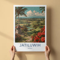 Jatiluwih Poster - Indonesia Travel Art - Lush Rice Terraces Home Decor