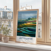 Jatiluwih Poster - Indonesia Travel Art - Terraced Rice Fields Home Decor