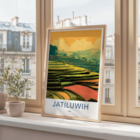 Jatiluwih Poster - Indonesia Travel Art - Vibrant Rice Fields Home Decor