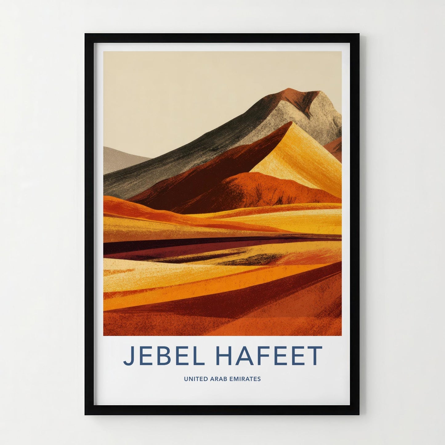 Jebel Hafeet Poster - United Arab Emirates Travel Art - Colorful Desert Peaks Home Decor
