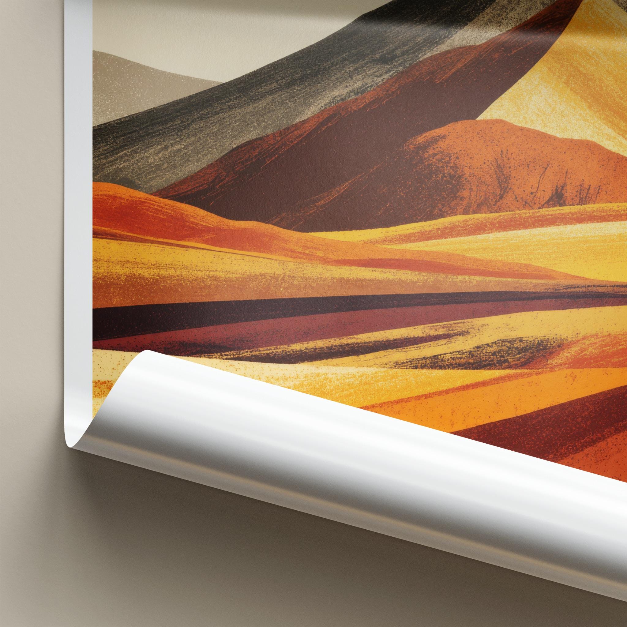 Jebel Hafeet Poster - United Arab Emirates Travel Art - Colorful Desert Peaks Home Decor