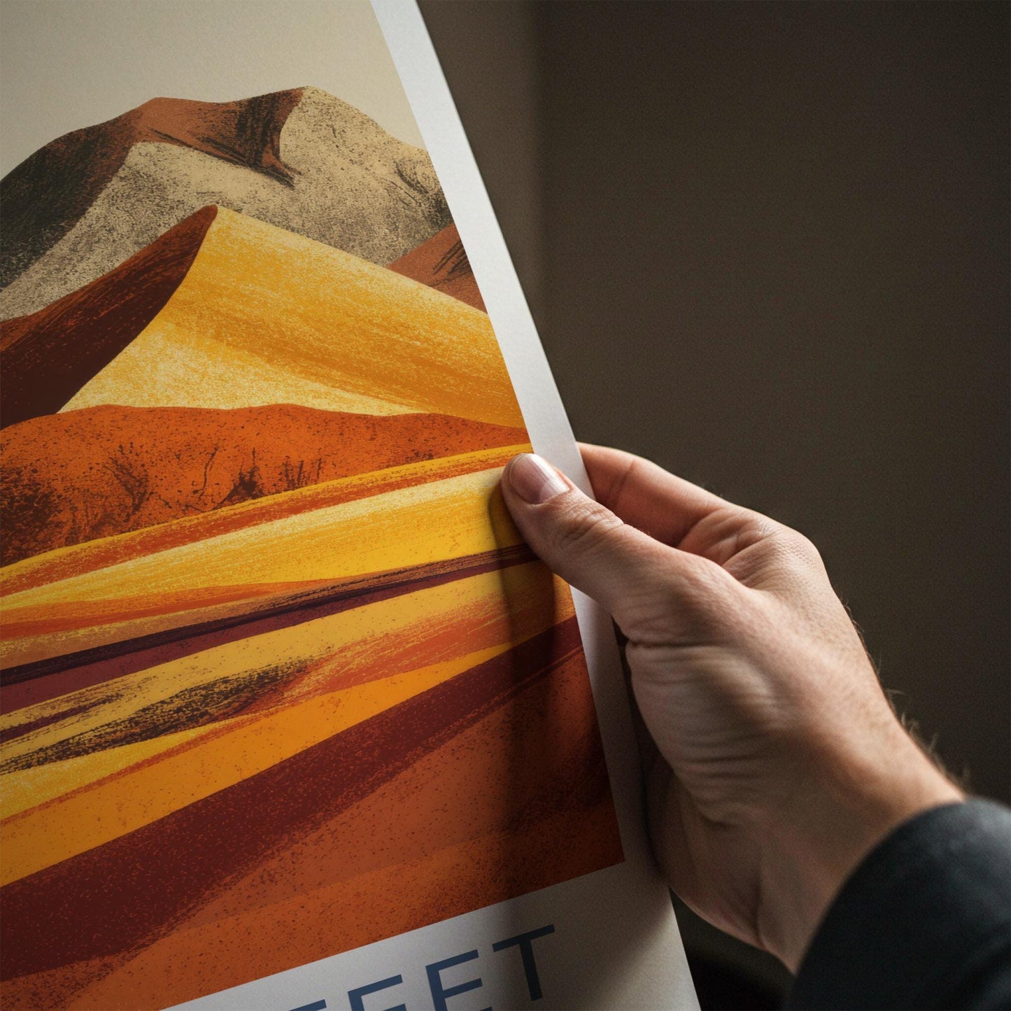Jebel Hafeet Poster - United Arab Emirates Travel Art - Colorful Desert Peaks Home Decor