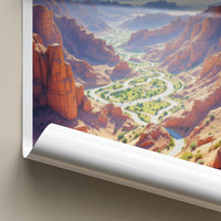 Jebel Jais Poster - United Arab Emirates Travel Art - Canyon Road Oasis Home Decor