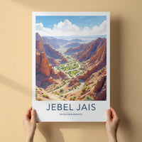 Jebel Jais Poster - United Arab Emirates Travel Art - Canyon Road Oasis Home Decor