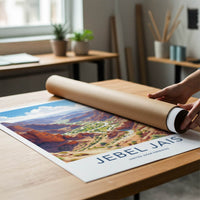 Jebel Jais Poster - United Arab Emirates Travel Art - Canyon Road Oasis Home Decor