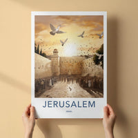 Jerusalem Wall Art - Historic Jerusalem Art with Western Wall Print