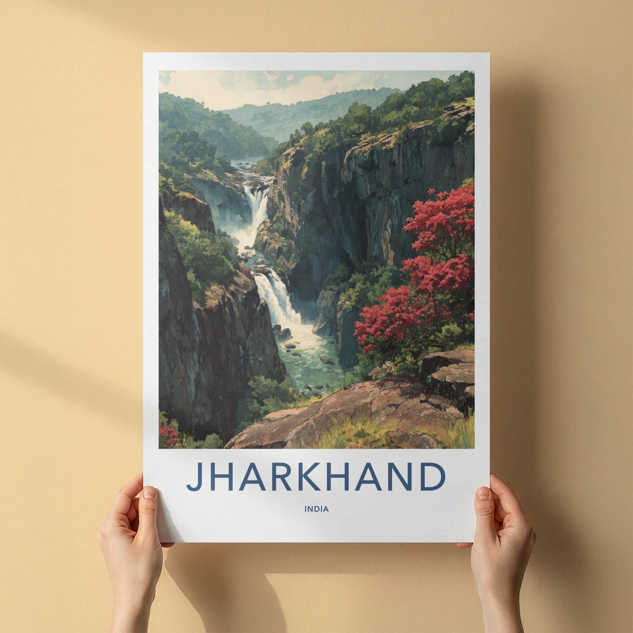 Jharkhand Poster - India Art Print - Lush Green Valley Wall Decor