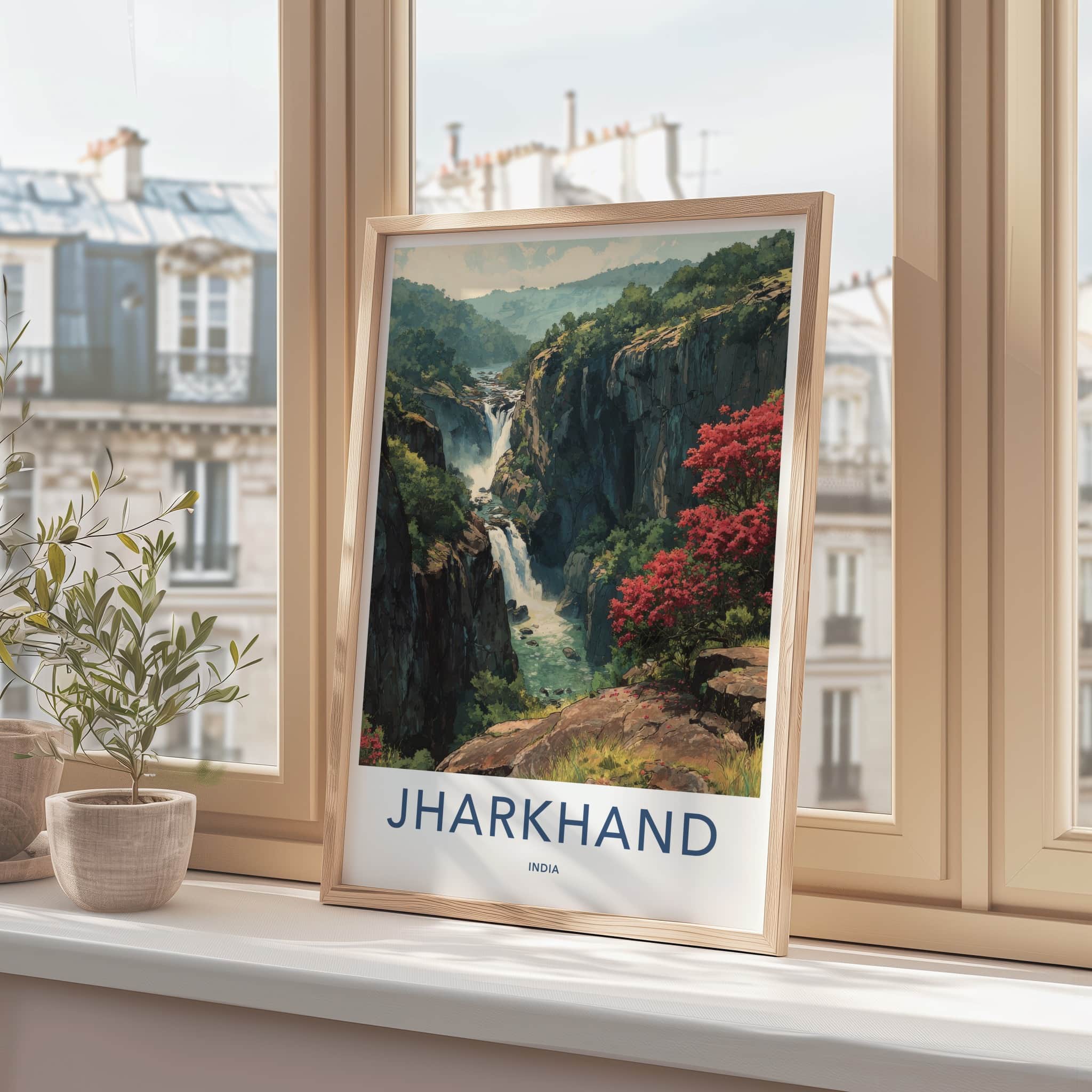 Jharkhand Poster - India Art Print - Lush Green Valley Wall Decor