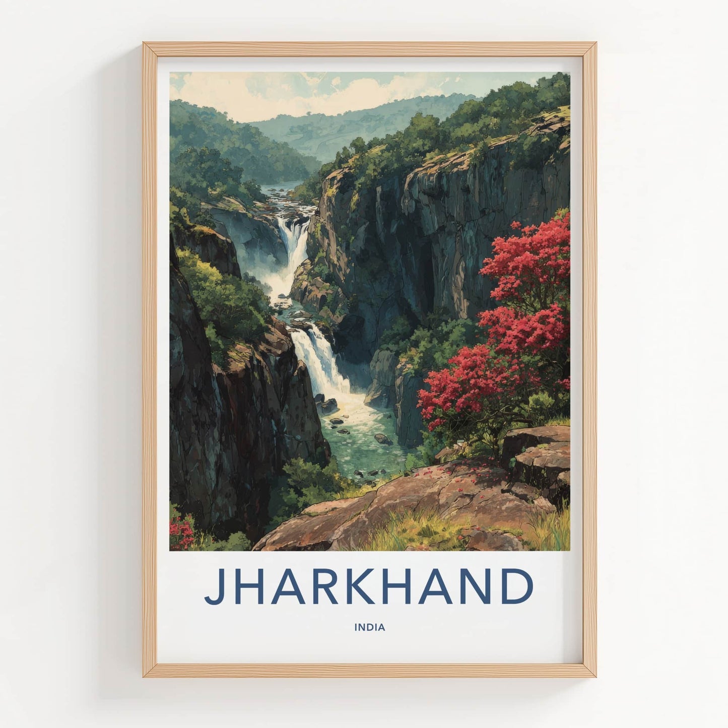Jharkhand Poster - India Art Print - Lush Green Valley Wall Decor