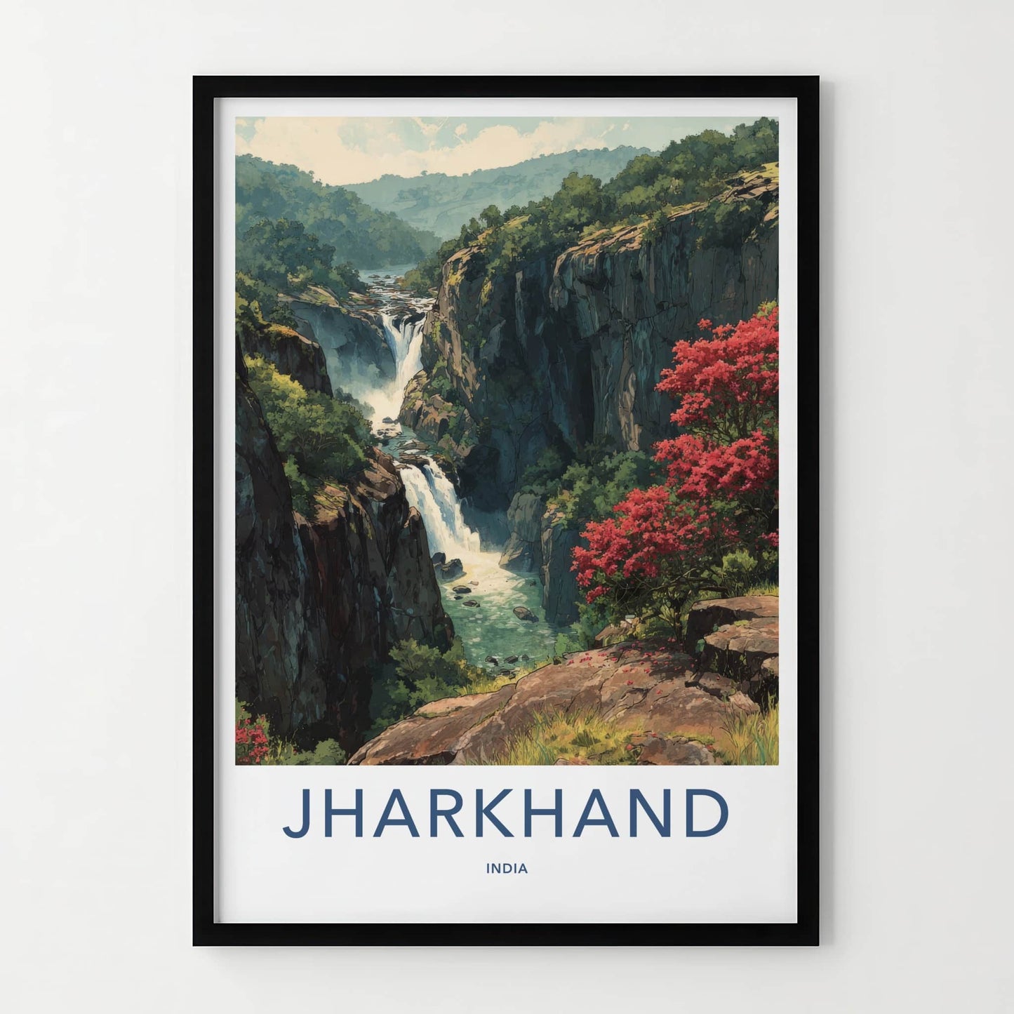 Jharkhand Poster - India Art Print - Lush Green Valley Wall Decor