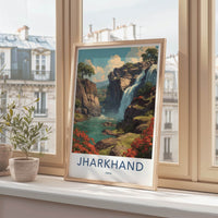 Jharkhand Poster - India Travel Art - Plateau Hills Waterfall Gallery Art