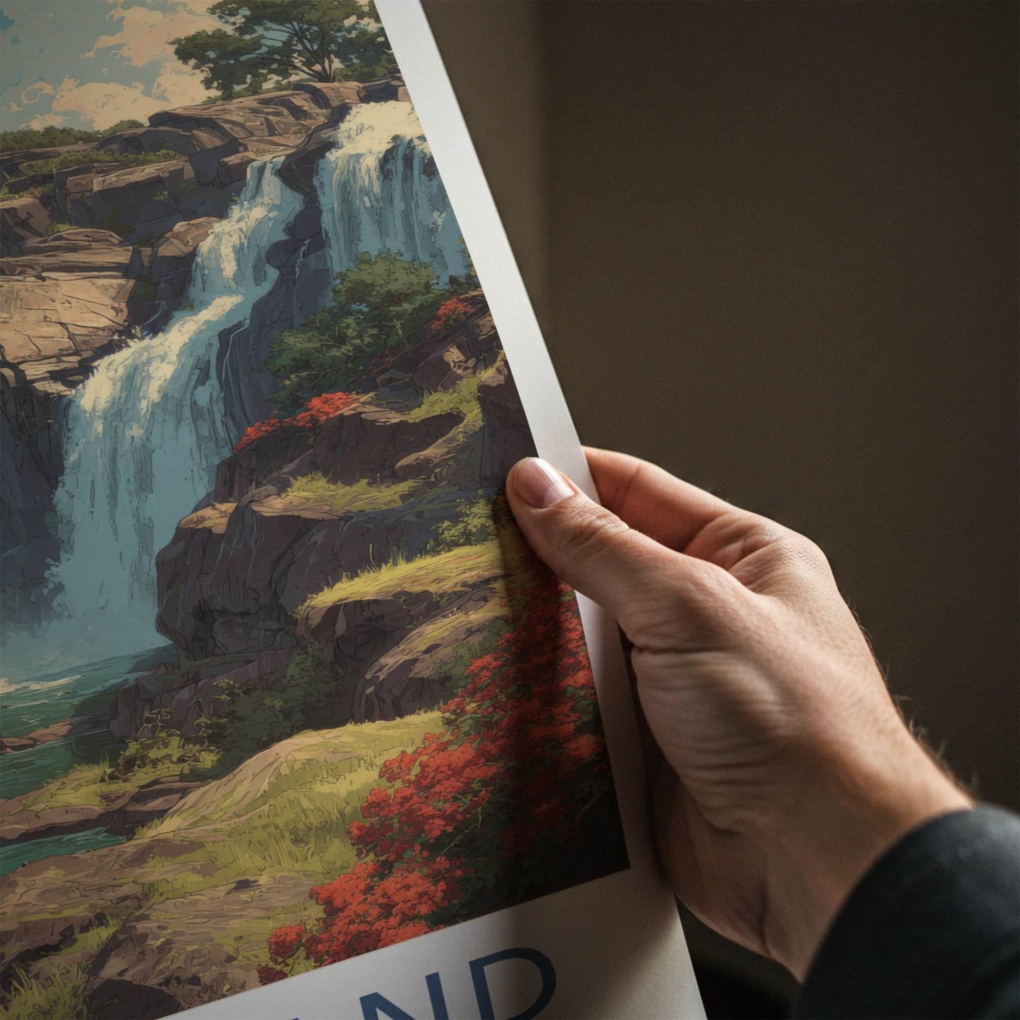 Jharkhand Poster - India Travel Art - Plateau Hills Waterfall Gallery Art