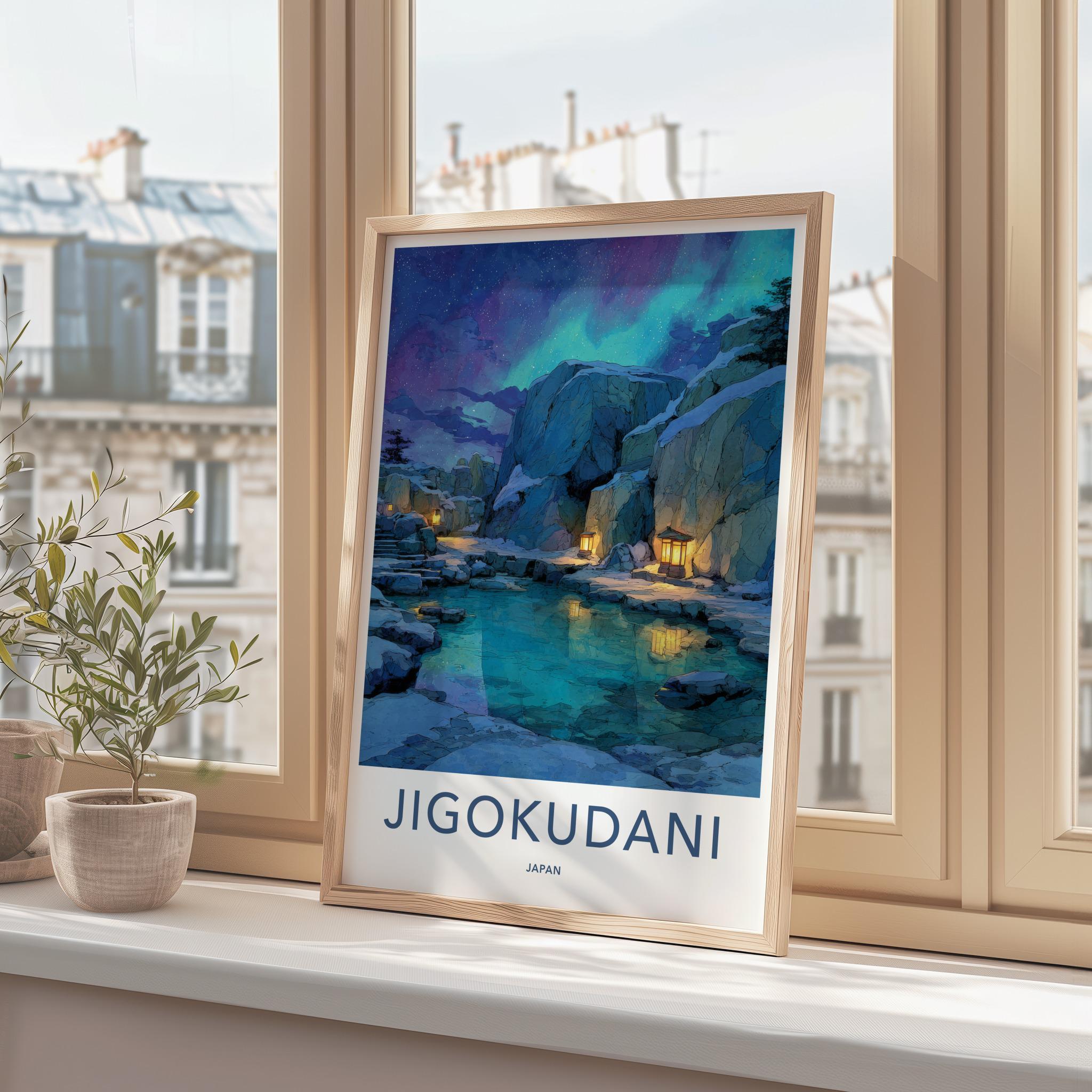 Jigokudani Poster - Japan Wall Art - Northern Lights Spring Home Decor