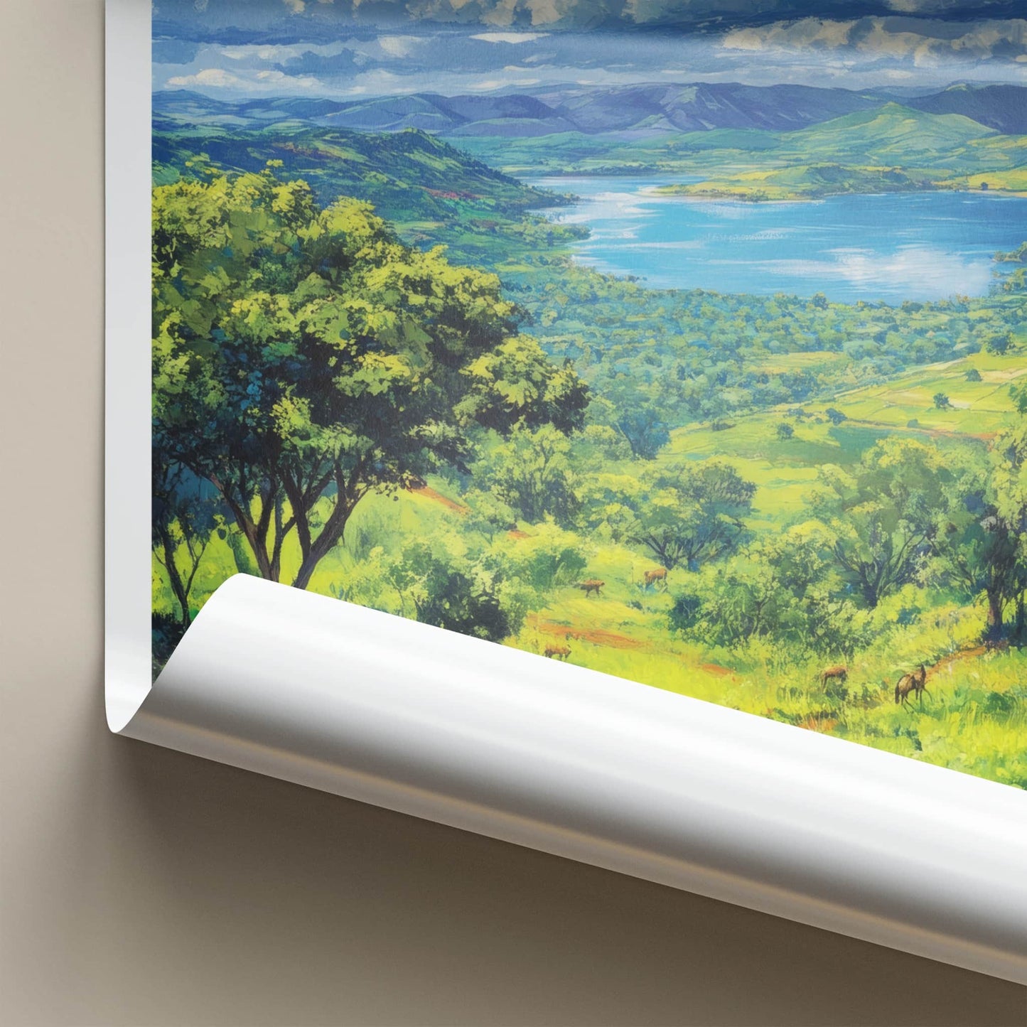 Jinja Poster - Uganda Travel Art - Serene Lake Landscape Home Decor