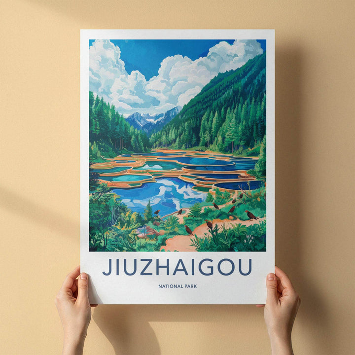 Jiuzhaigou National Park Poster - Scenic Landscape Poster