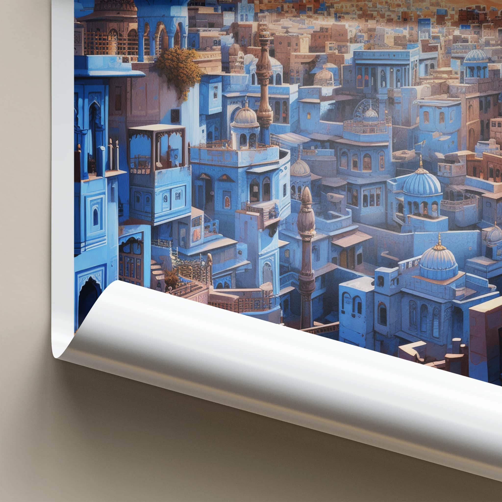 Jodhpur Poster - India Travel Art - Rajasthan Historic Blue City Home Decor