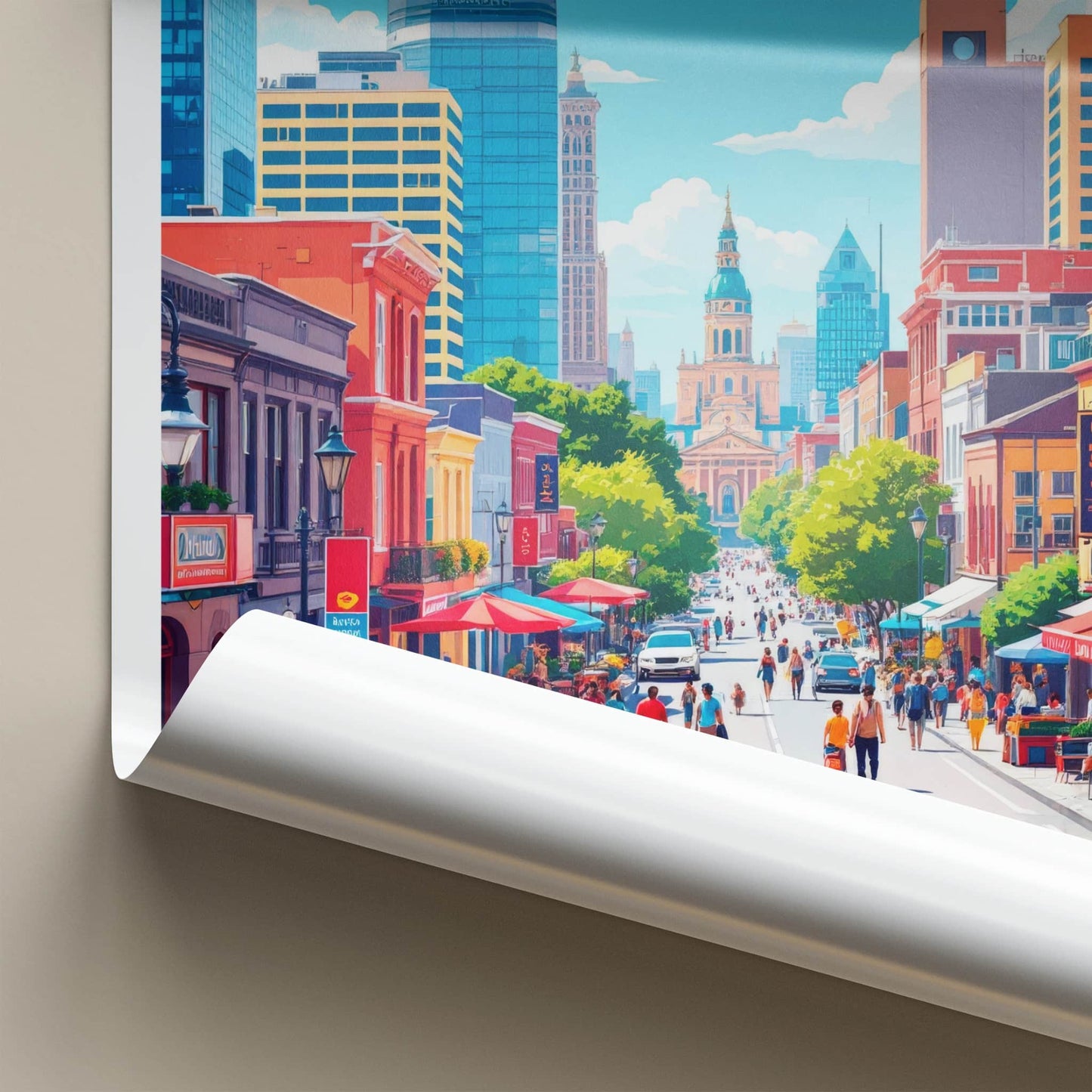 Johannesburg Poster - South Africa Travel Art - Vibrant Urban Cityscape Home Decor