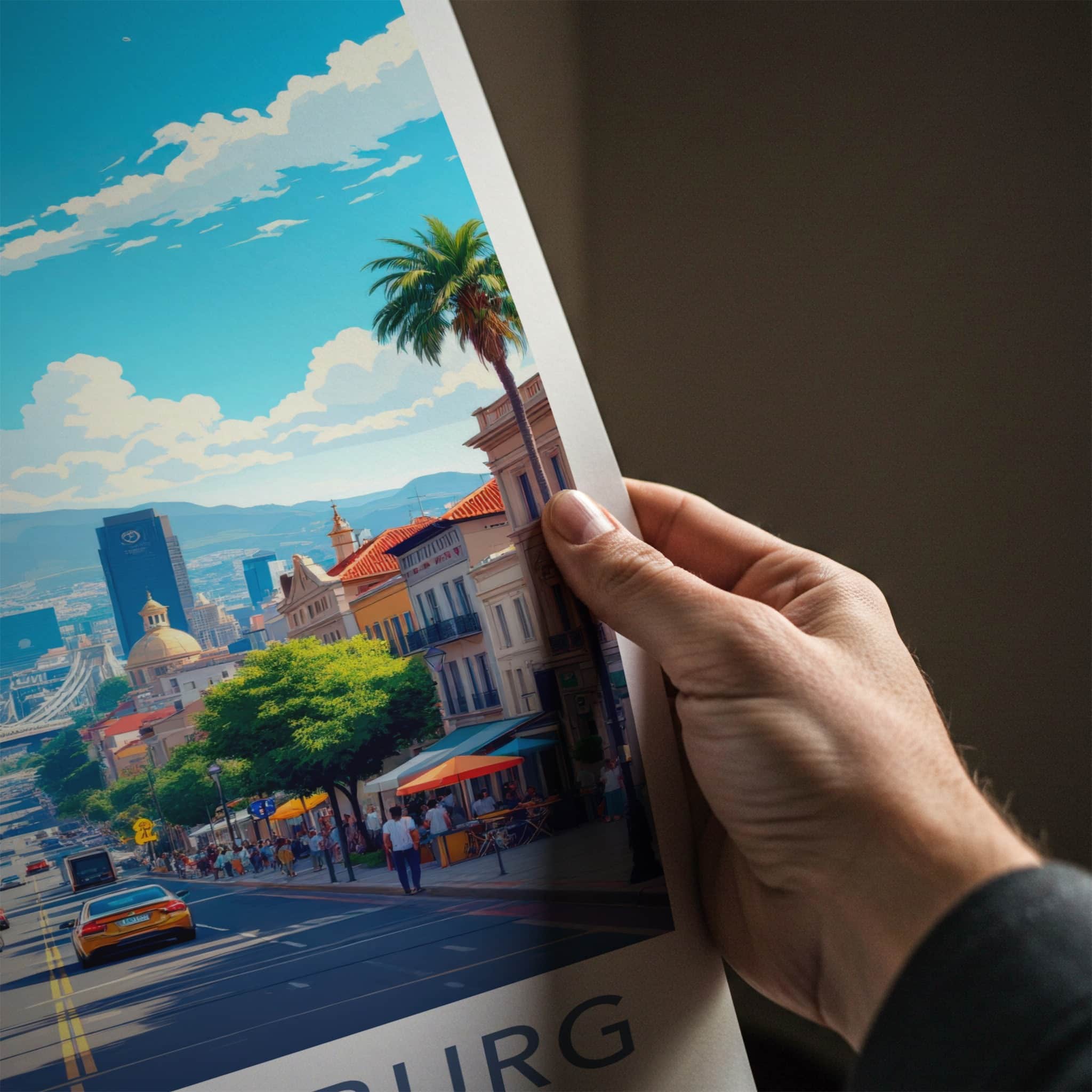 Johannesburg Poster - South Africa Travel Art - Vibrant Urban Scene Home Decor