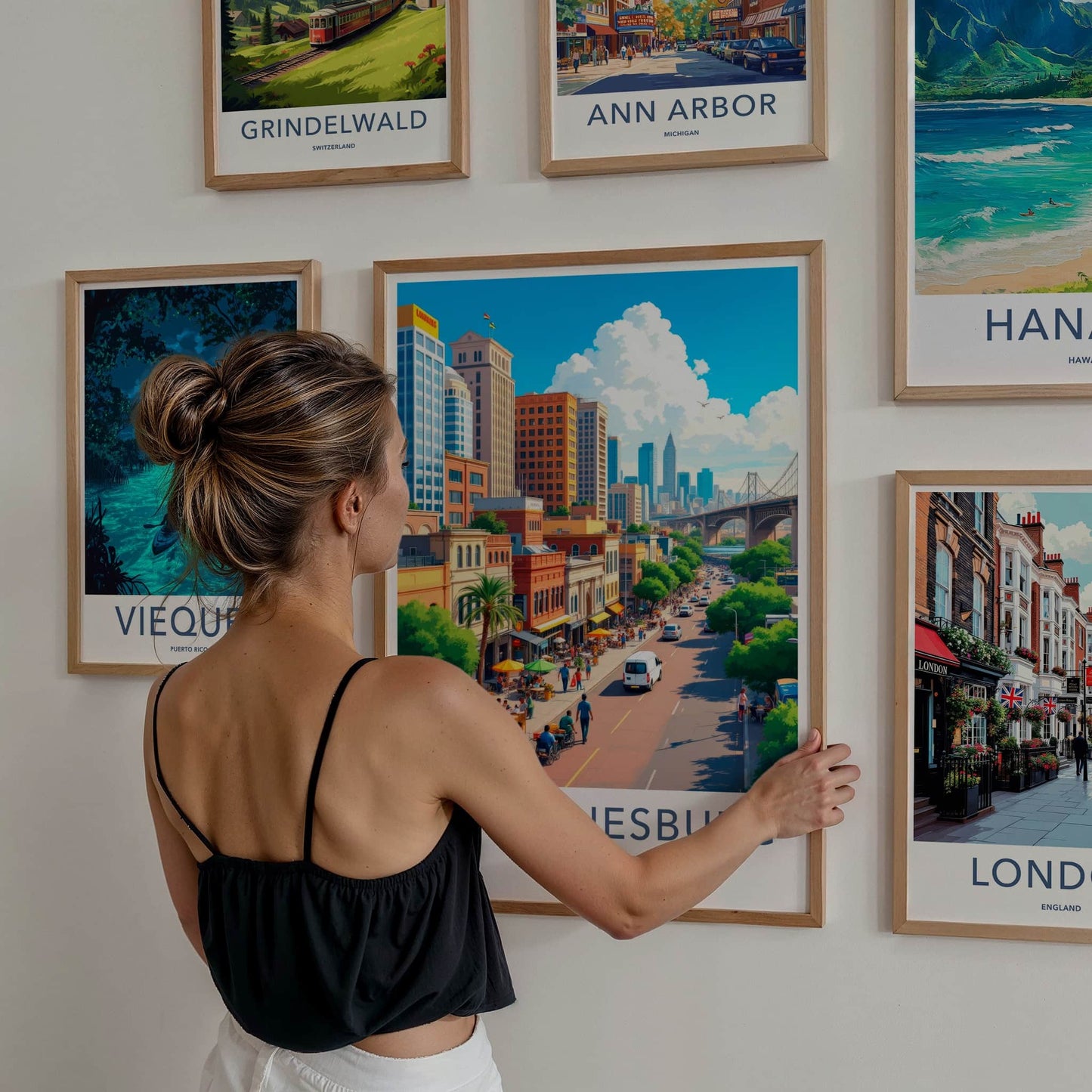 Johannesburg Poster - South Africa Travel Art - Vibrant Urban Scene Home Decor