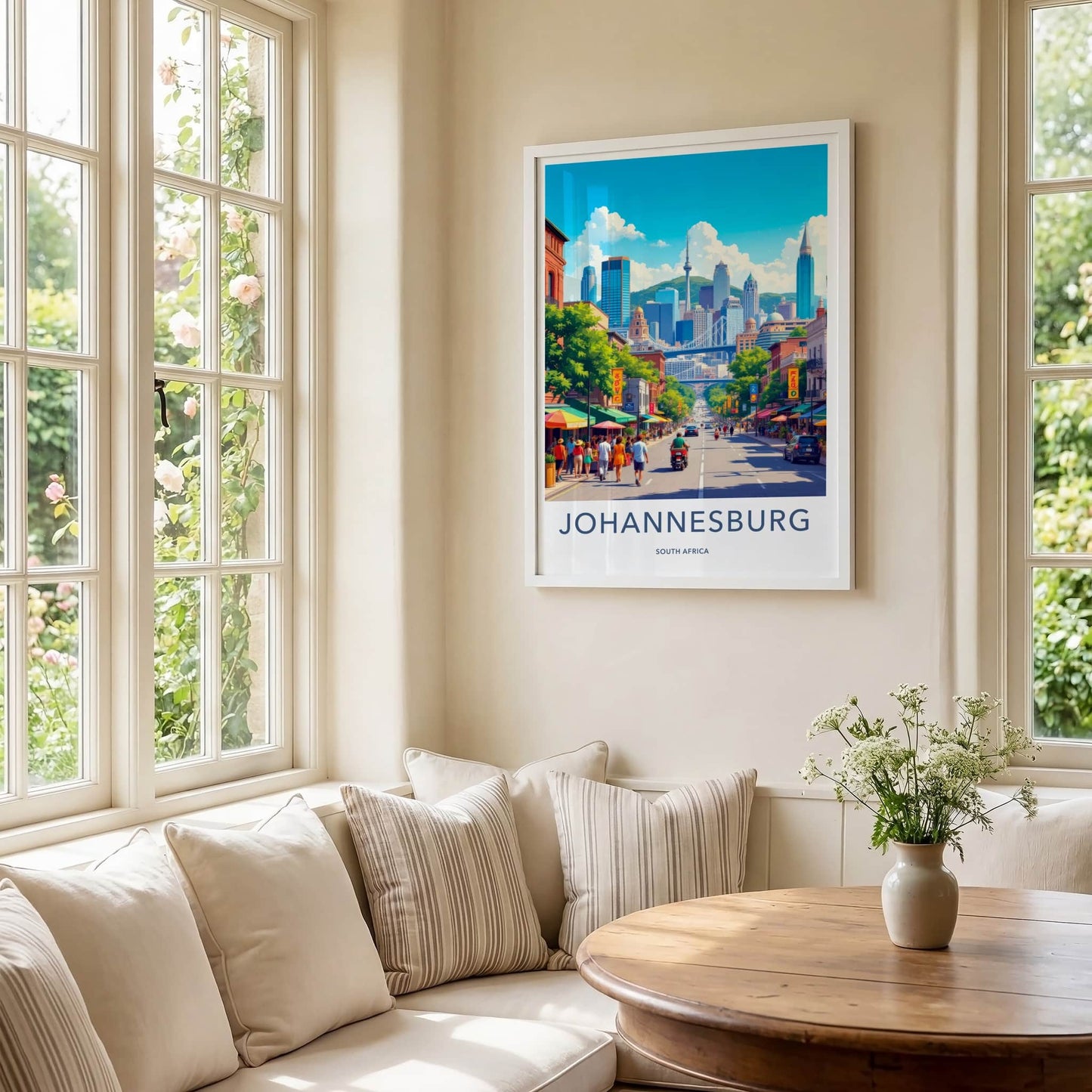 Johannesburg Poster - South Africa Wall Art - Vibrant City Street Gift