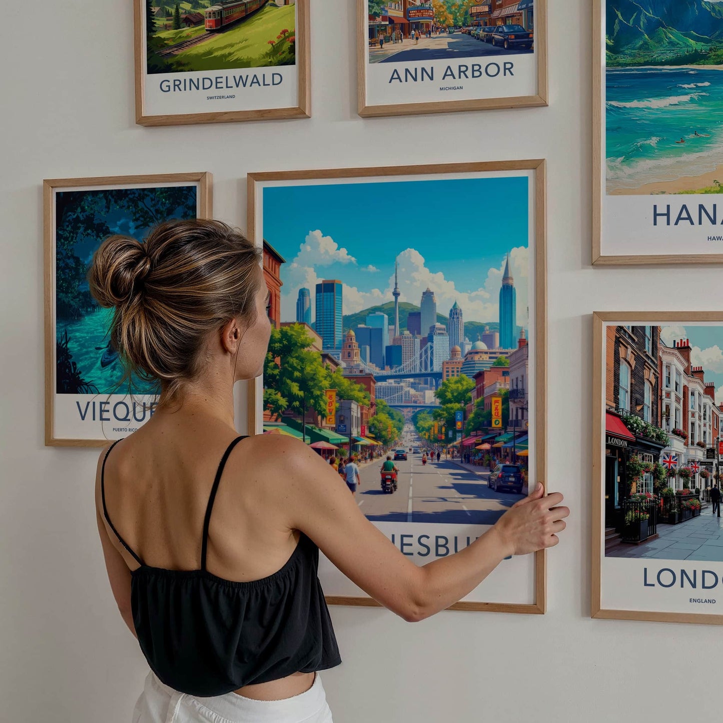 Johannesburg Poster - South Africa Wall Art - Vibrant City Street Gift