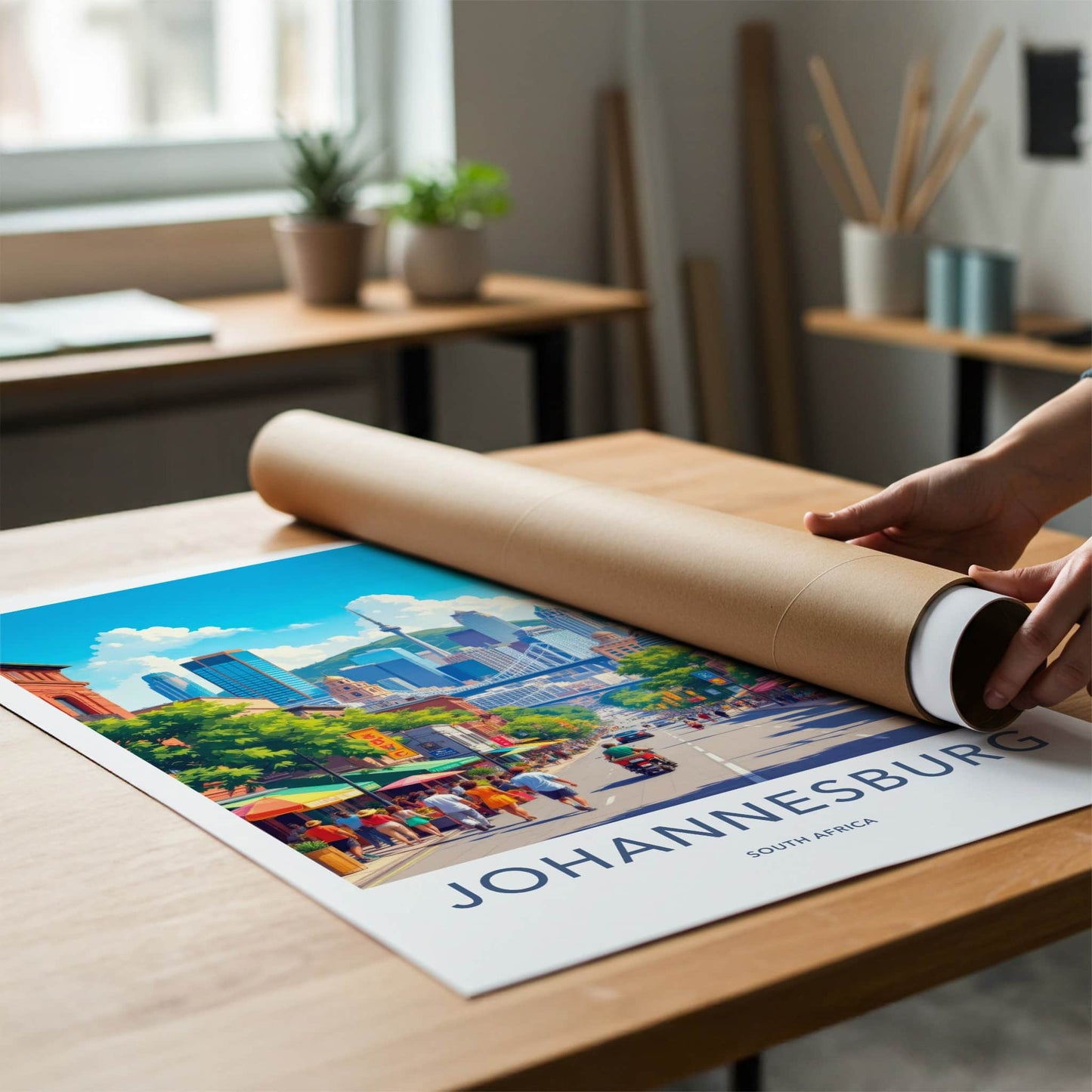 Johannesburg Poster - South Africa Wall Art - Vibrant City Street Gift