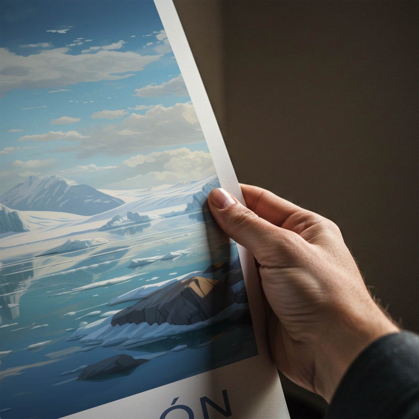 Jokulsarlon Poster - Iceland Travel Art - Glacial Lagoon Icebergs Home Decor