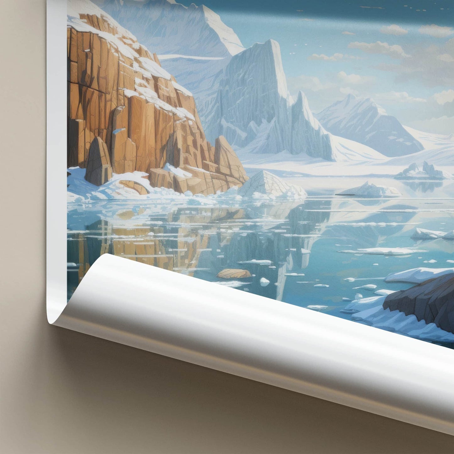 Jokulsarlon Poster - Iceland Travel Art - Glacial Lagoon Icebergs Home Decor