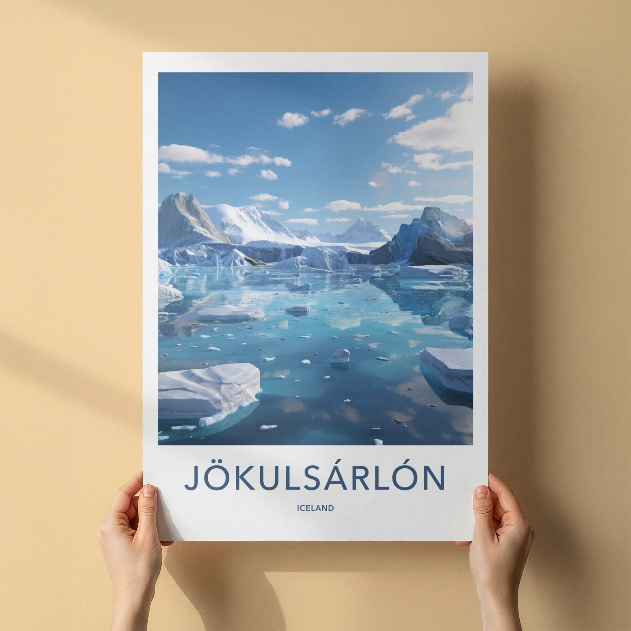 Jokulsarlon Poster - Iceland Wall Art - Floating Ice Lagoon Home Decor
