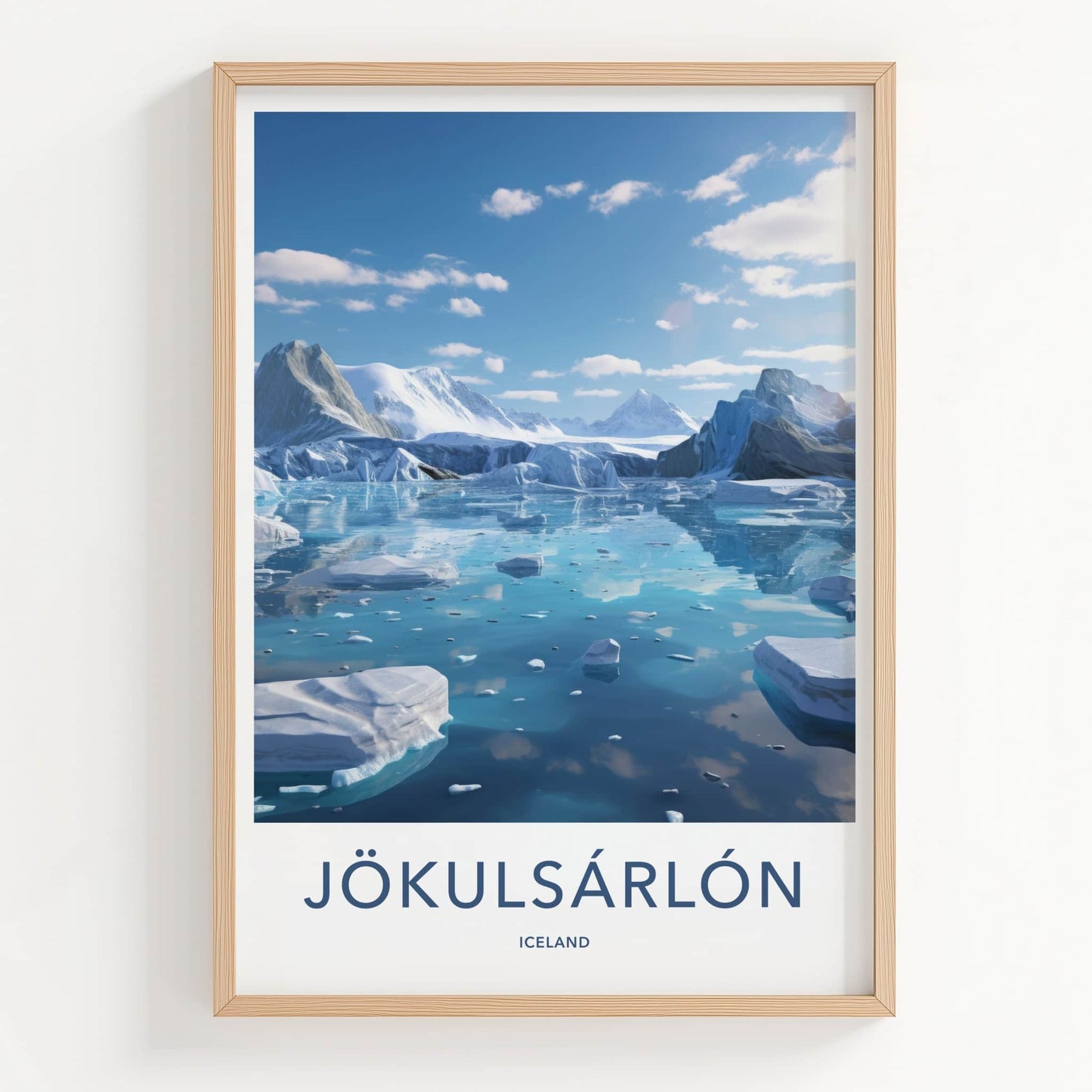 Jokulsarlon Poster - Iceland Wall Art - Floating Ice Lagoon Home Decor