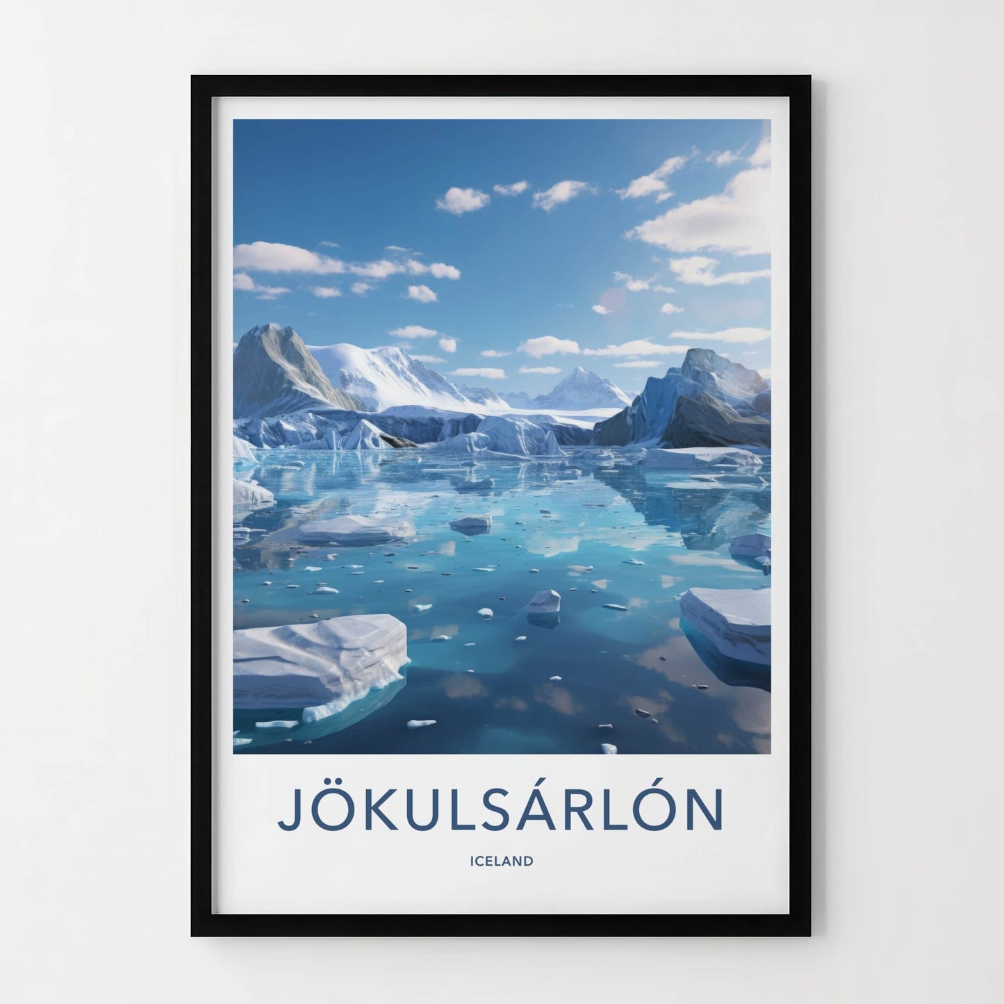 Jokulsarlon Poster - Iceland Wall Art - Floating Ice Lagoon Home Decor