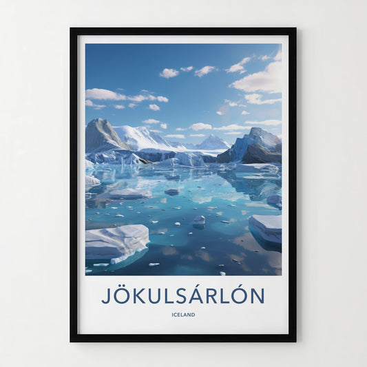 Jokulsarlon Poster - Iceland Wall Art - Floating Ice Lagoon Home Decor