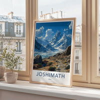 Joshimath Poster - India Art Print - Uttarakhand Icy Mountain Valley Home Decor