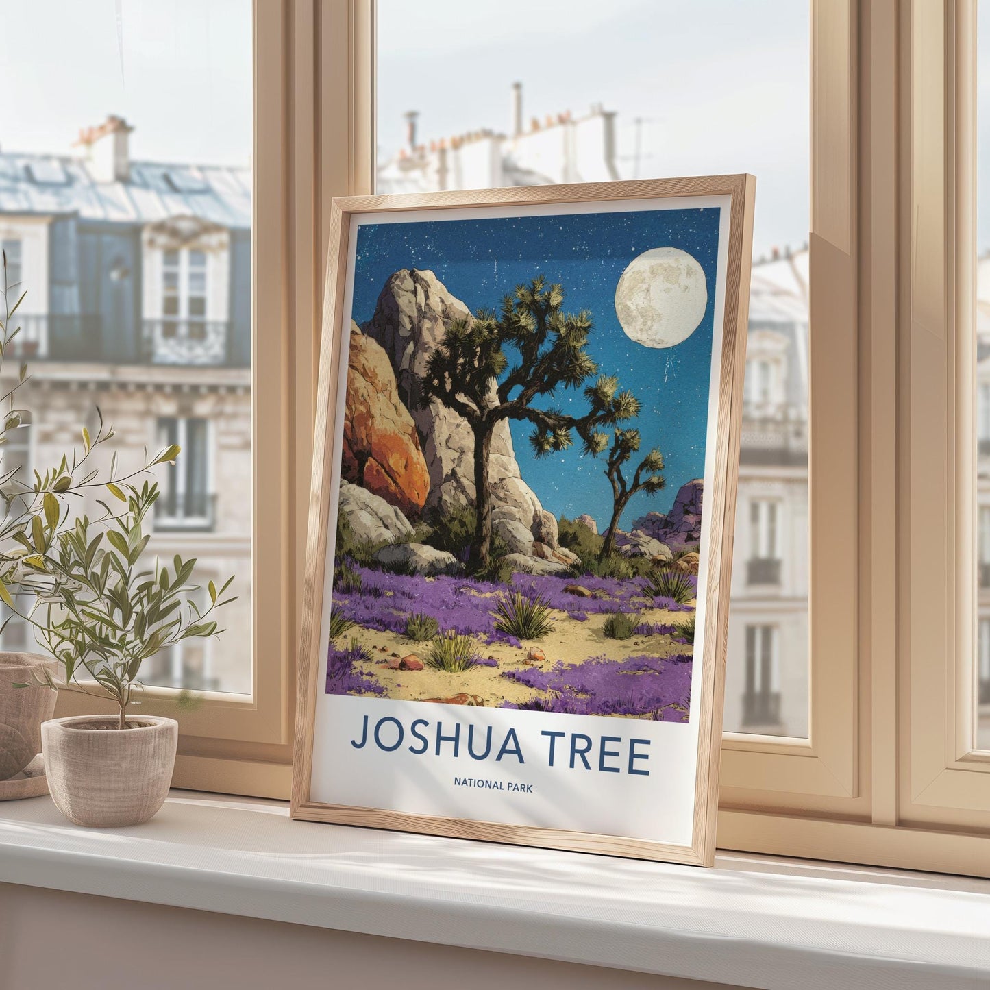 Joshua Tree National Park Poster - California Fine Art - Starry Night Vista Gift