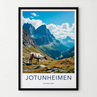Jotunheimen National Park Poster - Norway Art Print - Wild Reindeer Vista Gift