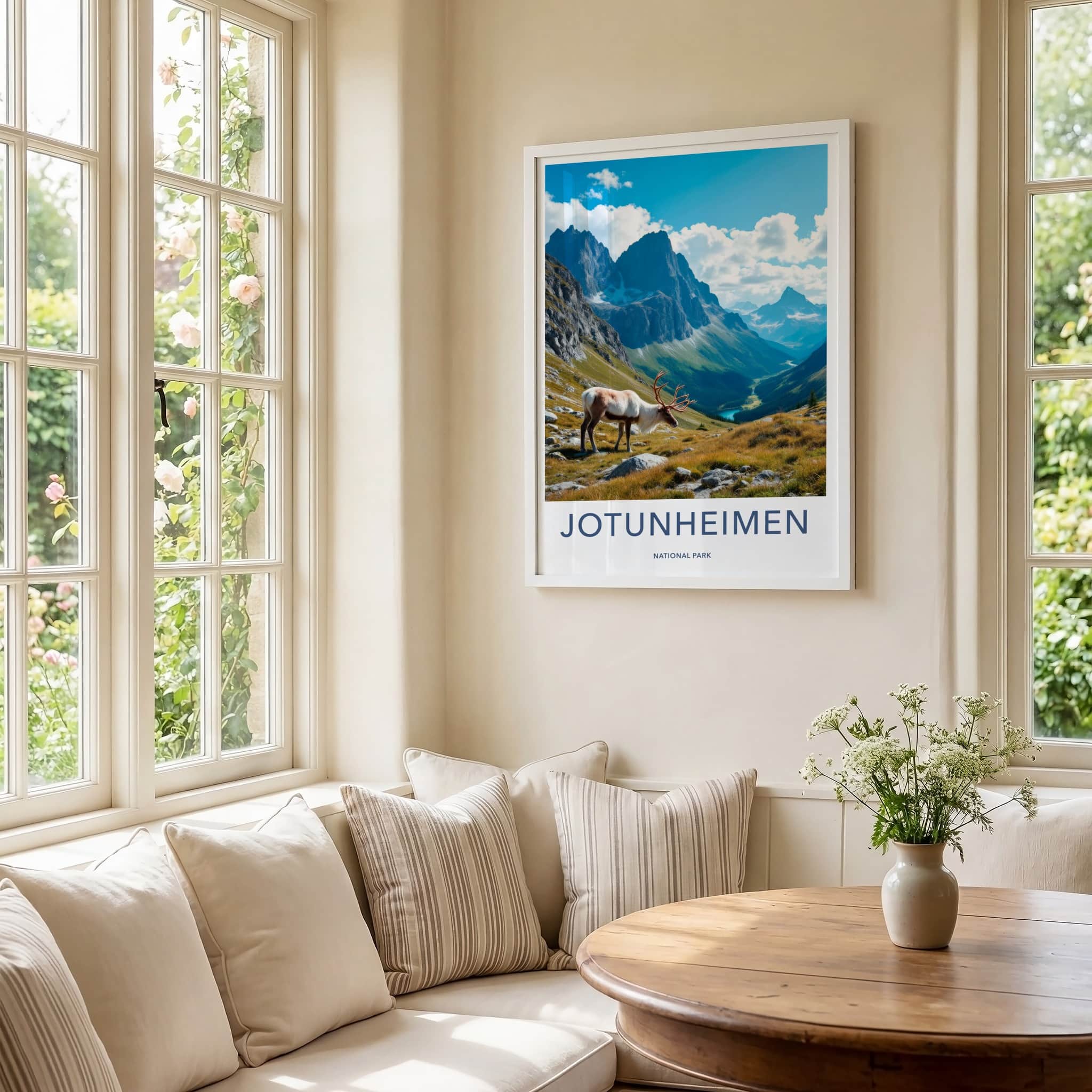 Jotunheimen National Park Poster - Norway Art Print - Wild Reindeer Vista Gift