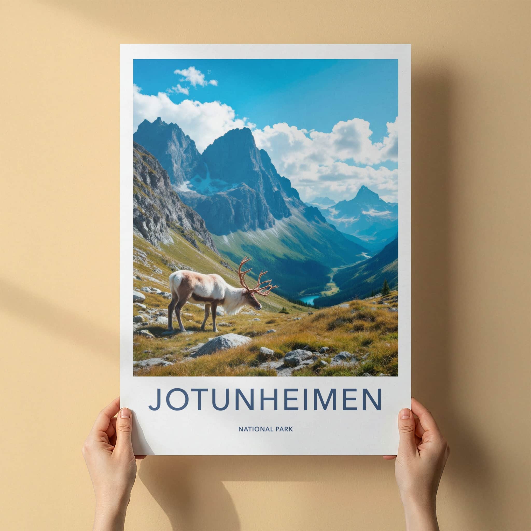 Jotunheimen National Park Poster - Norway Art Print - Wild Reindeer Vista Gift