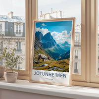 Jotunheimen National Park Poster - Norway Art Print - Wild Reindeer Vista Gift